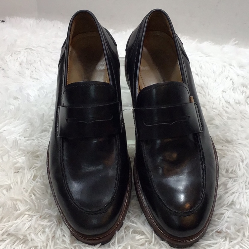 LOTTUSSE coin loafers 8 Men's 26.5cm genuine leather brown type Vintage Second Hand
